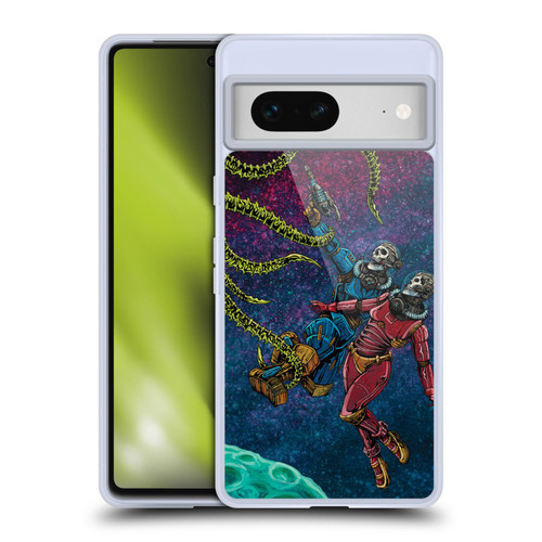 David Lozeau Colourful Grunge Astronaut Space Couple Love Soft Gel Case for Google Pixel 7