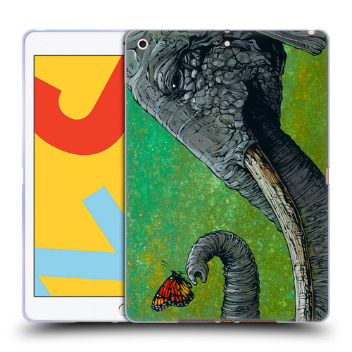 David Lozeau Colourful Grunge The Elephant Soft Gel Case for Apple iPad 10.2 2019/2020/2021
