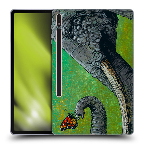 David Lozeau Colourful Grunge The Elephant Soft Gel Case for Samsung Galaxy Tab S8 Plus