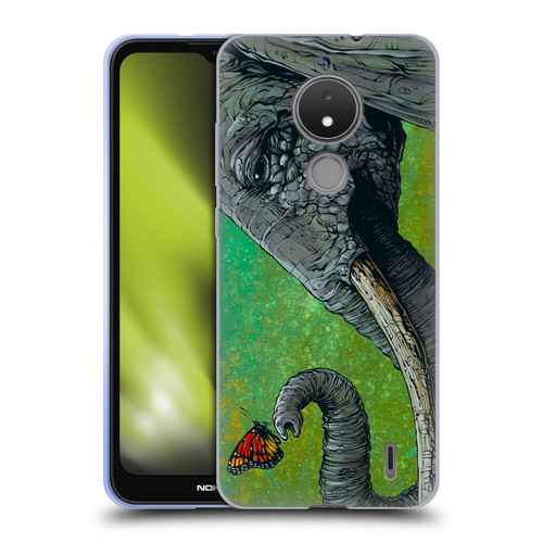 David Lozeau Colourful Grunge The Elephant Soft Gel Case for Nokia C21