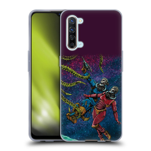 David Lozeau Colourful Grunge Astronaut Space Couple Love Soft Gel Case for OPPO Find X2 Lite 5G