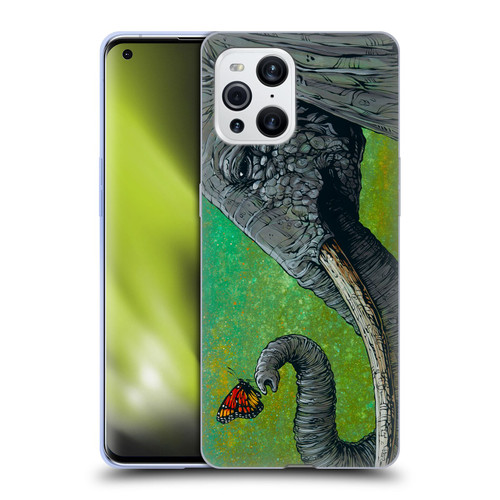 David Lozeau Colourful Grunge The Elephant Soft Gel Case for OPPO Find X3 / Pro