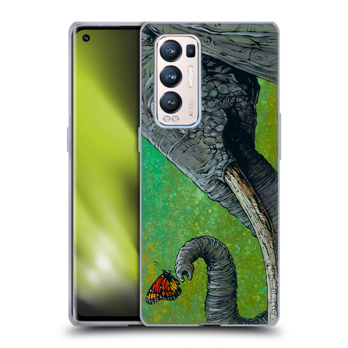 David Lozeau Colourful Grunge The Elephant Soft Gel Case for OPPO Find X3 Neo / Reno5 Pro+ 5G