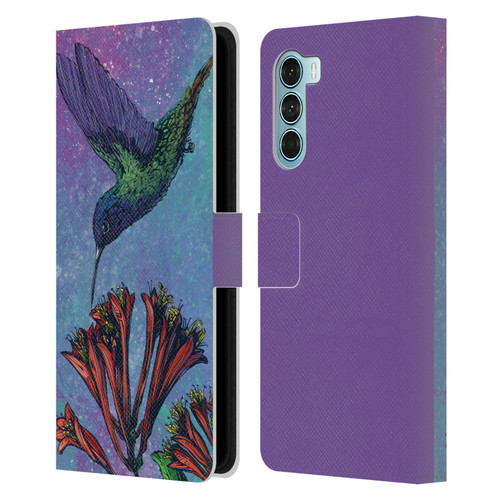 David Lozeau Colourful Grunge The Hummingbird Leather Book Wallet Case Cover For Motorola Edge S30 / Moto G200 5G