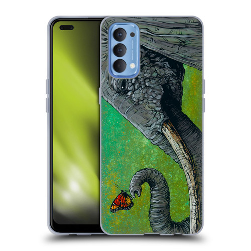 David Lozeau Colourful Grunge The Elephant Soft Gel Case for OPPO Reno 4 5G