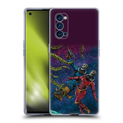 David Lozeau Colourful Grunge Astronaut Space Couple Love Soft Gel Case for OPPO Reno 4 Pro 5G