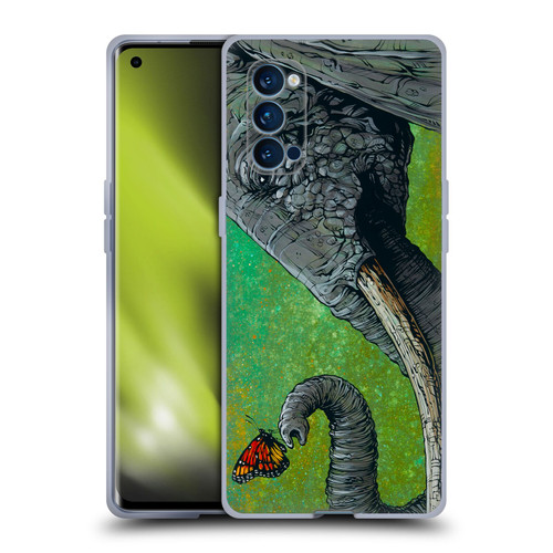 David Lozeau Colourful Grunge The Elephant Soft Gel Case for OPPO Reno 4 Pro 5G