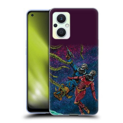David Lozeau Colourful Grunge Astronaut Space Couple Love Soft Gel Case for OPPO Reno8 Lite