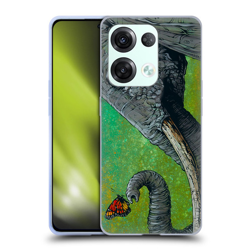 David Lozeau Colourful Grunge The Elephant Soft Gel Case for OPPO Reno8 Pro