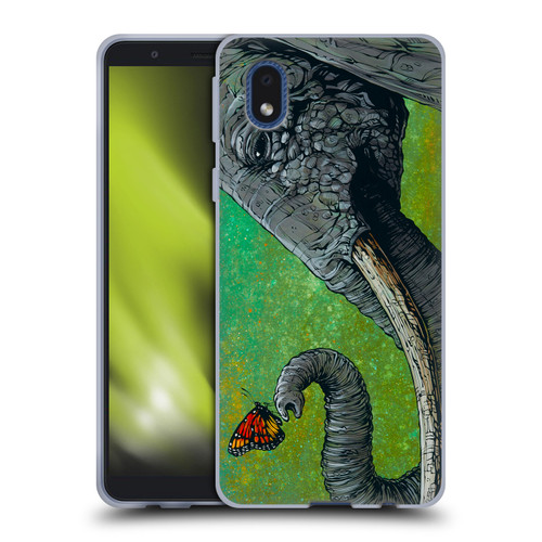 David Lozeau Colourful Grunge The Elephant Soft Gel Case for Samsung Galaxy A01 Core (2020)
