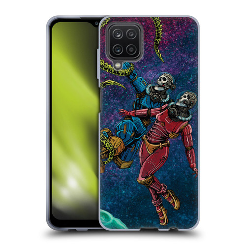 David Lozeau Colourful Grunge Astronaut Space Couple Love Soft Gel Case for Samsung Galaxy A12 (2020)