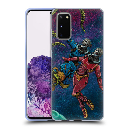 David Lozeau Colourful Grunge Astronaut Space Couple Love Soft Gel Case for Samsung Galaxy S20 / S20 5G