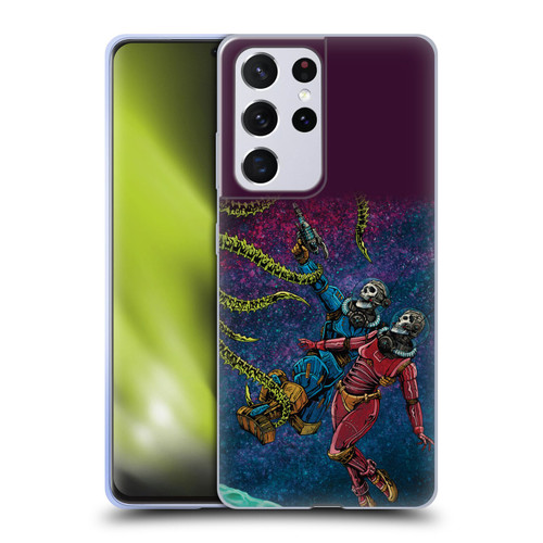 David Lozeau Colourful Grunge Astronaut Space Couple Love Soft Gel Case for Samsung Galaxy S21 Ultra 5G