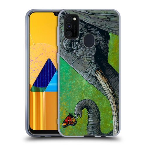 David Lozeau Colourful Grunge The Elephant Soft Gel Case for Samsung Galaxy M30s (2019)/M21 (2020)