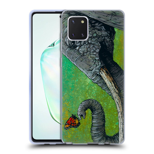 David Lozeau Colourful Grunge The Elephant Soft Gel Case for Samsung Galaxy Note10 Lite