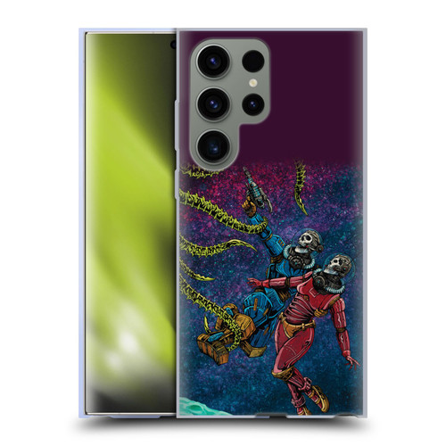 David Lozeau Colourful Grunge Astronaut Space Couple Love Soft Gel Case for Samsung Galaxy S23 Ultra 5G