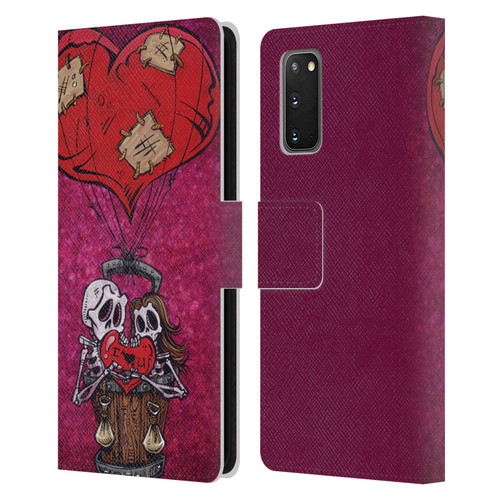 David Lozeau Colourful Grunge Day Of The Dead Leather Book Wallet Case Cover For Samsung Galaxy S20 / S20 5G