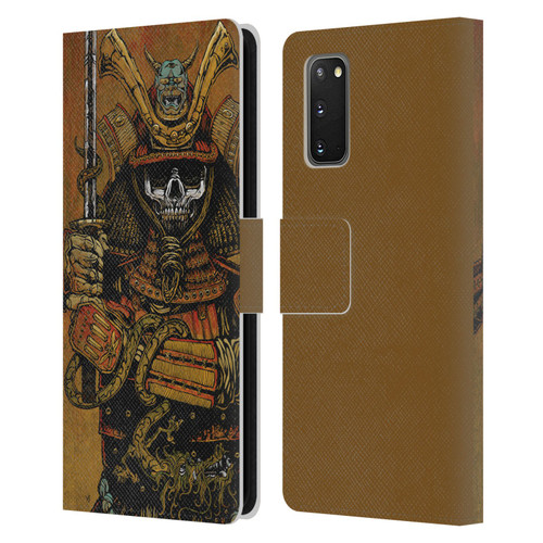 David Lozeau Colourful Grunge Samurai Leather Book Wallet Case Cover For Samsung Galaxy S20 / S20 5G