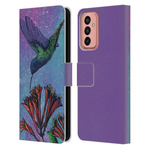 David Lozeau Colourful Grunge The Hummingbird Leather Book Wallet Case Cover For Samsung Galaxy M13 (2022)