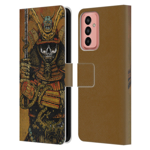 David Lozeau Colourful Grunge Samurai Leather Book Wallet Case Cover For Samsung Galaxy M13 (2022)