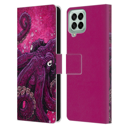 David Lozeau Colourful Grunge Octopus Squid Leather Book Wallet Case Cover For Samsung Galaxy M53 (2022)
