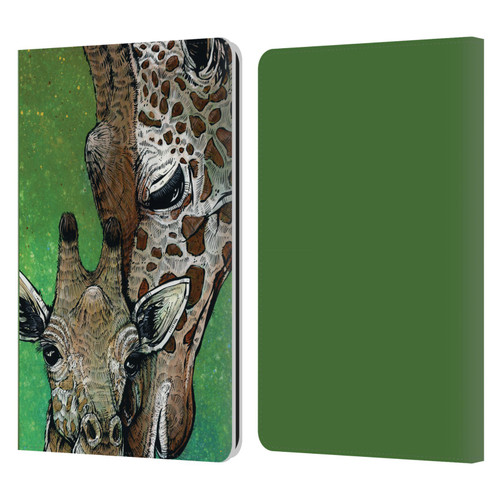 David Lozeau Colourful Art Giraffe Leather Book Wallet Case Cover For Amazon Kindle Paperwhite 1 / 2 / 3