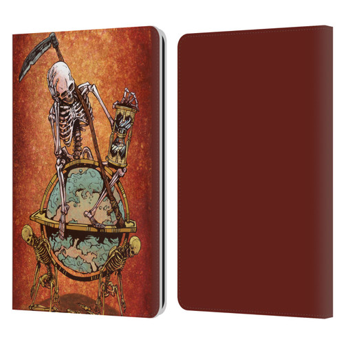 David Lozeau Colourful Art Memento Mori Leather Book Wallet Case Cover For Amazon Kindle Paperwhite 1 / 2 / 3