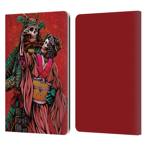 David Lozeau Colourful Art Samurai And Geisha Leather Book Wallet Case Cover For Amazon Kindle Paperwhite 1 / 2 / 3