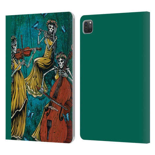 David Lozeau Colourful Art Three Female Leather Book Wallet Case Cover For Apple iPad Pro 11 2020 / 2021 / 2022