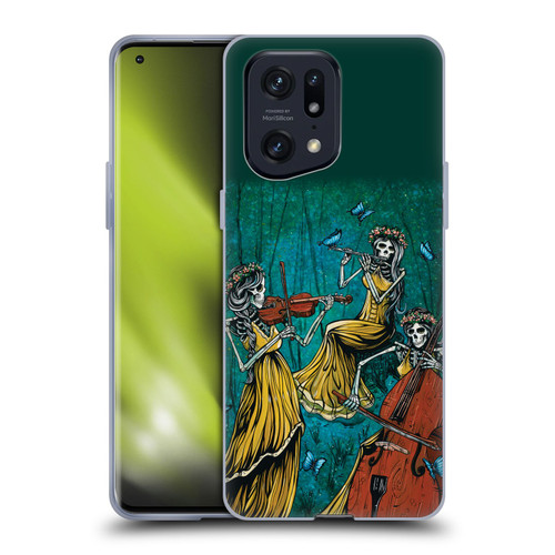 David Lozeau Colourful Art Three Female Soft Gel Case for OPPO Find X5 Pro