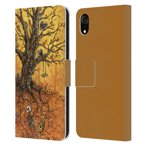 David Lozeau Colourful Art Tree Of Life Leather Book Wallet Case Cover For Apple iPhone XR