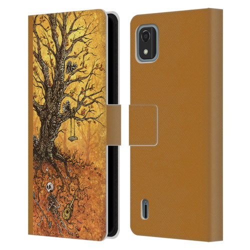 David Lozeau Colourful Art Tree Of Life Leather Book Wallet Case Cover For Nokia C2 2nd Edition