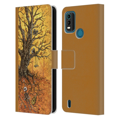 David Lozeau Colourful Art Tree Of Life Leather Book Wallet Case Cover For Nokia G11 Plus
