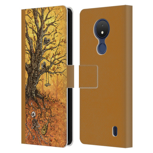 David Lozeau Colourful Art Tree Of Life Leather Book Wallet Case Cover For Nokia C21