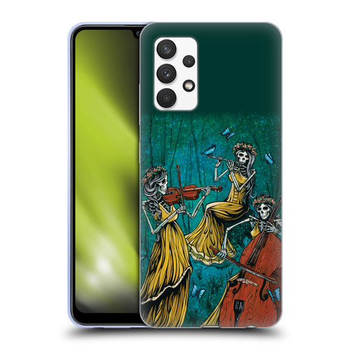 David Lozeau Colourful Art Three Female Soft Gel Case for Samsung Galaxy A32 (2021)