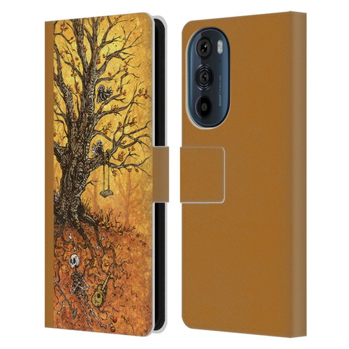 David Lozeau Colourful Art Tree Of Life Leather Book Wallet Case Cover For Motorola Edge 30