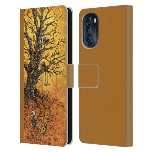 David Lozeau Colourful Art Tree Of Life Leather Book Wallet Case Cover For Motorola Moto G (2022)