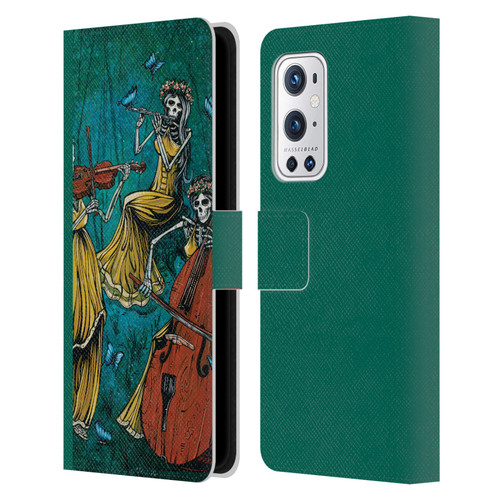 David Lozeau Colourful Art Three Female Leather Book Wallet Case Cover For OnePlus 9 Pro