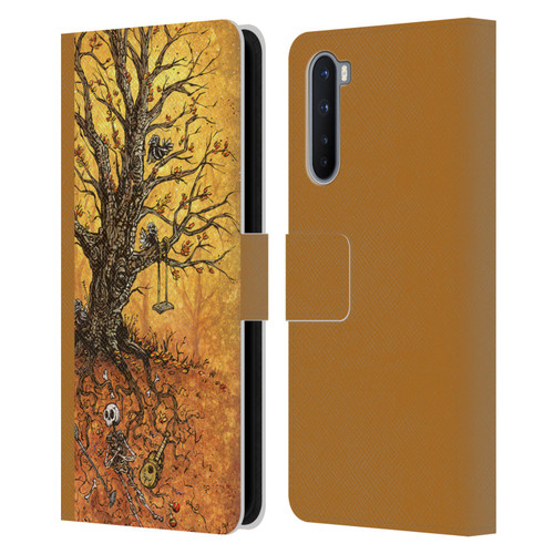 David Lozeau Colourful Art Tree Of Life Leather Book Wallet Case Cover For OnePlus Nord 5G
