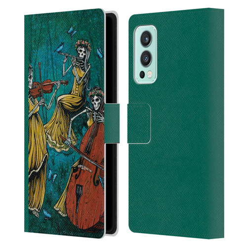 David Lozeau Colourful Art Three Female Leather Book Wallet Case Cover For OnePlus Nord 2 5G