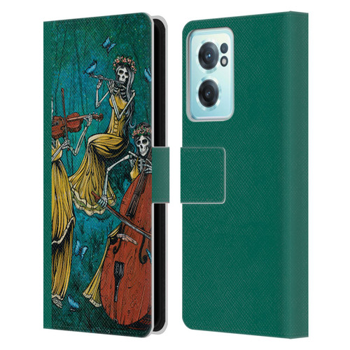 David Lozeau Colourful Art Three Female Leather Book Wallet Case Cover For OnePlus Nord CE 2 5G