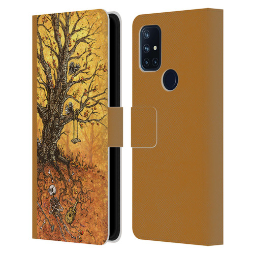 David Lozeau Colourful Art Tree Of Life Leather Book Wallet Case Cover For OnePlus Nord N10 5G