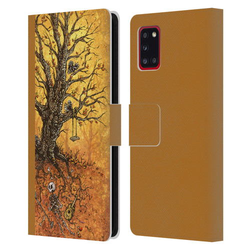 David Lozeau Colourful Art Tree Of Life Leather Book Wallet Case Cover For Samsung Galaxy A31 (2020)