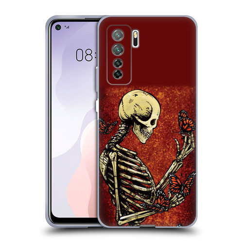 David Lozeau Skeleton Grunge Butterflies Soft Gel Case for Huawei Nova 7 SE/P40 Lite 5G