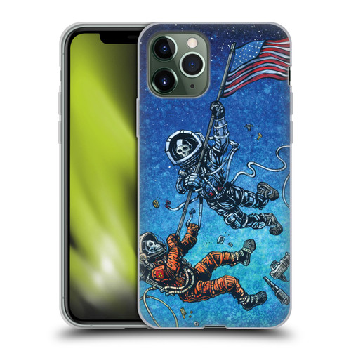 David Lozeau Skeleton Grunge Astronaut Battle Soft Gel Case for Apple iPhone 11 Pro