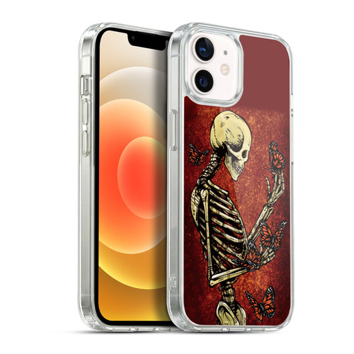 David Lozeau Skeleton Grunge Butterflies Soft Gel Case for Apple iPhone 12 / iPhone 12 Pro & MagSafe