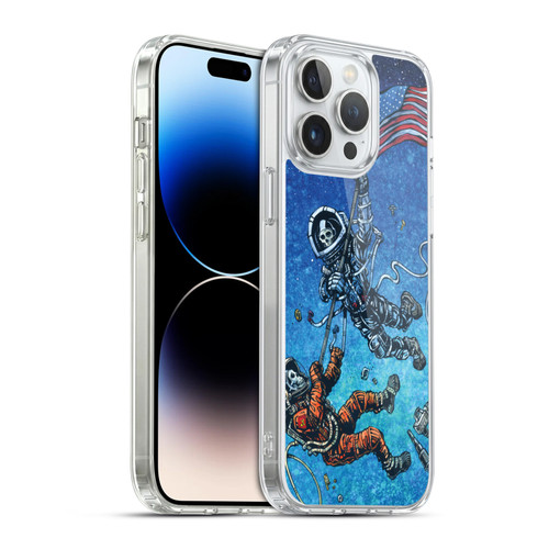 David Lozeau Skeleton Grunge Astronaut Battle Soft Gel Case for Apple iPhone 14 Pro Max & MagSafe