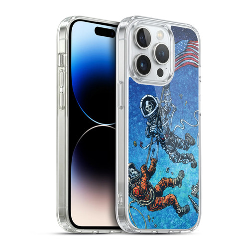 David Lozeau Skeleton Grunge Astronaut Battle Soft Gel Case for Apple iPhone 14 Pro & MagSafe