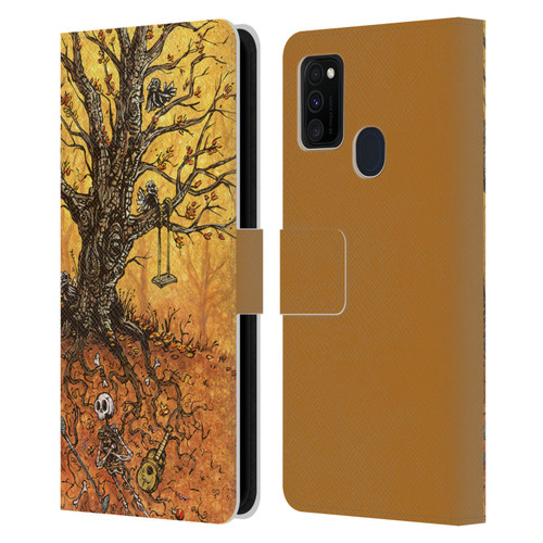 David Lozeau Colourful Art Tree Of Life Leather Book Wallet Case Cover For Samsung Galaxy M30s (2019)/M21 (2020)