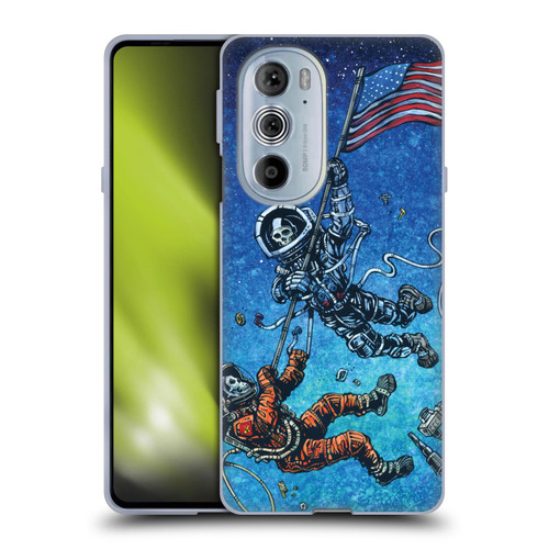 David Lozeau Skeleton Grunge Astronaut Battle Soft Gel Case for Motorola Edge X30